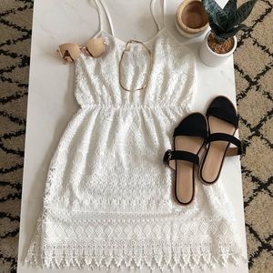 Forever 21 White Eyelet Dress
